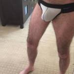 Hubby showing off his new man lingerie