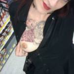 Flashing my tits at the store