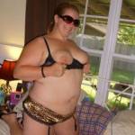 Jen letting both the girls out for ZOIG and the neighbors.