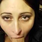 My wife showing off her oral skills as well as her big tits!