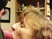 The wife with a mouthful