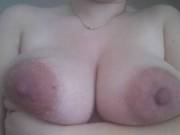huge nipples, can someone cum on them