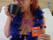 This Yorkshire lass loves a good cuppa, even when taking pics for zoig. So the question is, who will be by naked tea maker? lol