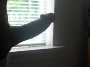 Just 1 more of my manhood in my office window. There were people watching my whole session. Do you like to watch? Care to join me?