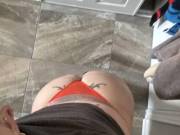 For those who keep asking there's a shot of her ass. 44 G tits in the front and a gorgeous butt