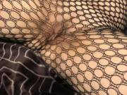 Sweet pussy and fishnet - Roxxxanne wants another female friend to play with. Is that you?