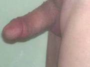 Just hard and ready for mouth or pussy.