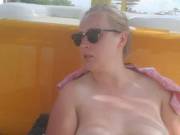 masturbating on the beach