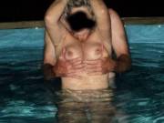 Wife getting groped in the pool