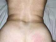 fucking me on four and let his hand print on my ass !!! do you like to spank me ??