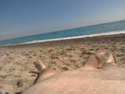 Naked on nudist beach
