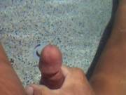sitting in my pool jacking off....what a great feeling :-)