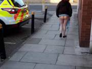 Feeling a little naughty so flashed my bum at hubby as we passed a police car ...oops!