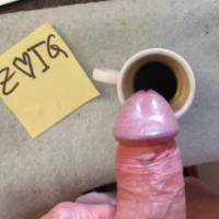 wan't some coffee ? served with dick ... waitiung for the cream