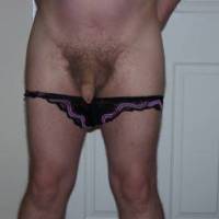 dick and black lace panties