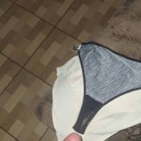 Playing with my dick while sniffing panties