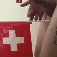 First time participating in a monthly theme. A thoothpick with selfdrawn swiss flag in my dick and a flag in my asshole :) hope yall like my submission