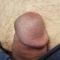 Just a little precum on the tip of my dick