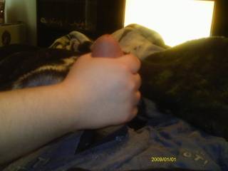 playing with the hubby's dick.