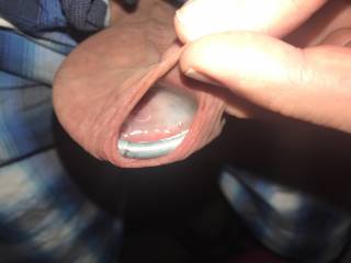 Playing with Knitting needles got to much and came inside my foreskin
