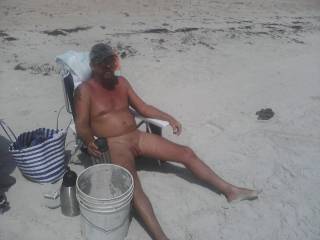 nude beach chillin
