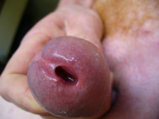 Love the gaping peehole shot -  like you are just about to squirt out a juicy load, or maybe it all just gushed out.