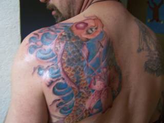 Koi Tattoo. Does it count if I was naked when the picture was taken?