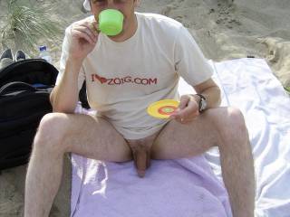 hmmm A true Englishman on holiday and having a little fun for the August comp...tea anyone?