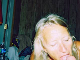 Linda sucking my cock