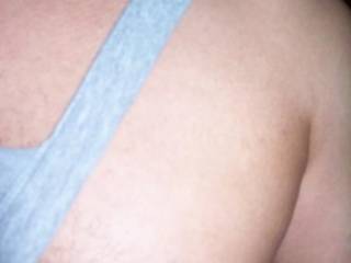 here\'s a pic of my chest and my sexy nipple. i plan tot ake more photos for you.