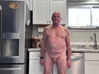 Naked in my kitchen