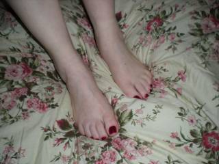 My Wife Feet just after her got a pedicure!  She dose like to get pedicures