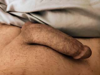 I looked at over Hubby in bed and I had to take advantage of what I saw. Would you like to help me out with this gorgeous married cock? So nice and thick.