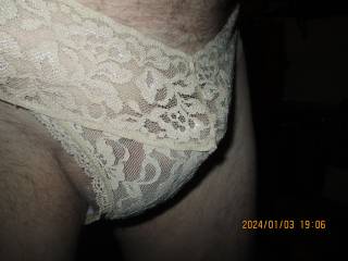 Lace feels so good. This is a thong.
