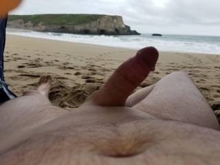 Getting hard out at the beach.