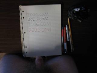 Just my soft penis and writing  utensils participating in the Sept  theme contest.