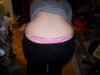 i love this pic of your gorgeous ass in thongs just teasing my cock and pants on wow killer shot