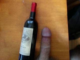 You have a nice cock and good taste in wine!