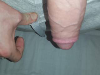 Love pulling out my man's big thick soft cock show the girls what they missing