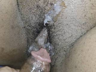 bbc part 2 of me tryin to hold my cum for that pussy icum so many times and finally leave it in at the end like she wants! Creampie