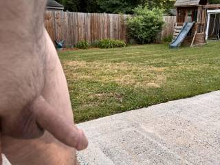 Nude outdoors, enjoying the day