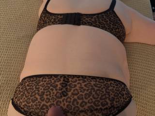Couldn\'t resist rubbing my cock against her pantied ass.
