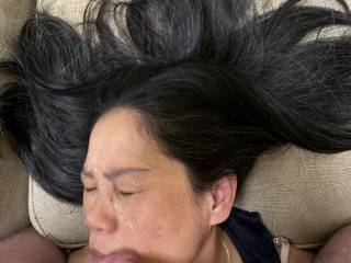 Hair spread out