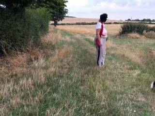 From a distance the guest will see this - a lady waiting with her large breasts out