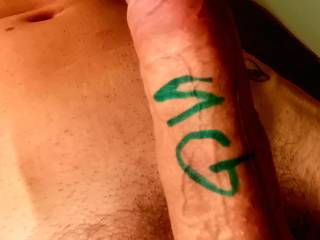 ZG on my cock before I have a wank