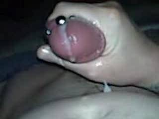 getting ready to cum out of my prince albert piercing hole