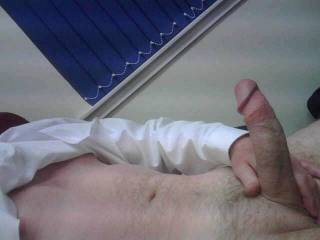 this is me in my office - feeling horny - anyone care to assist ???