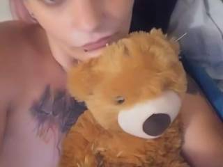 Wife being all cute titties and teddy bears and that bears lucky