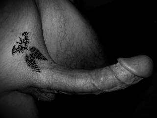 Temporary tattoo in black and white