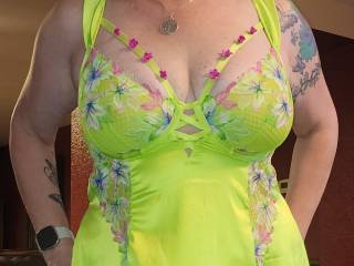 My sexy wife just got us matching nighties. Do you like the color?